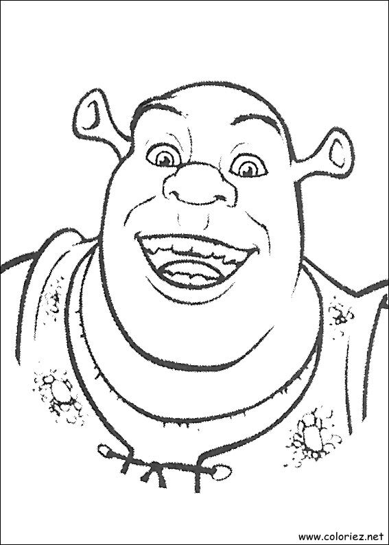 Coloriage de Shrek à imprimer !