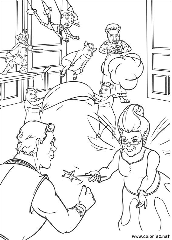 Coloriage de Shrek à imprimer !