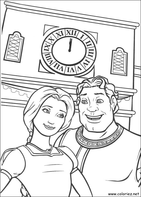Coloriage de Shrek à imprimer !
