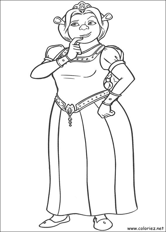Coloriage de Shrek à imprimer !