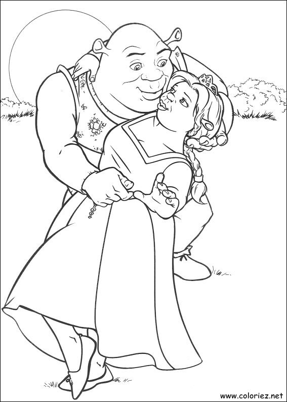Coloriage de Shrek à imprimer !