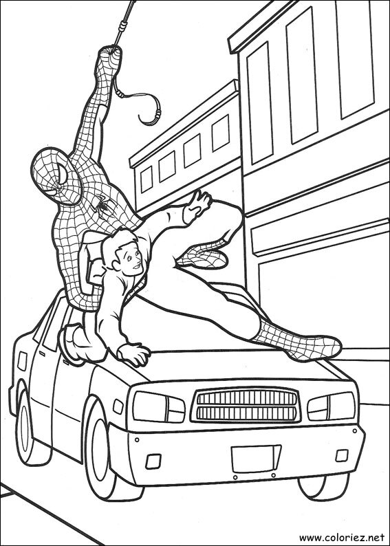Coloriage de Spiderman à imprimer !
