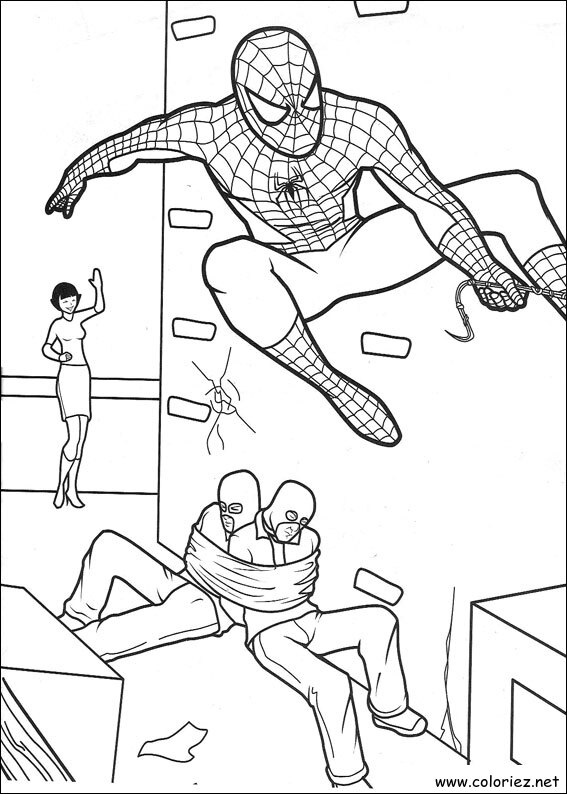 Coloriage de Spiderman à imprimer !