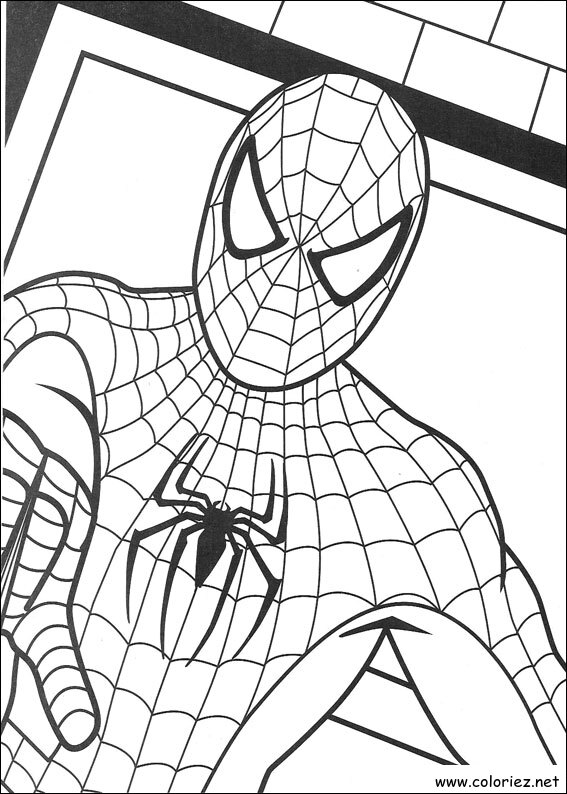 Coloriage de Spiderman à imprimer !