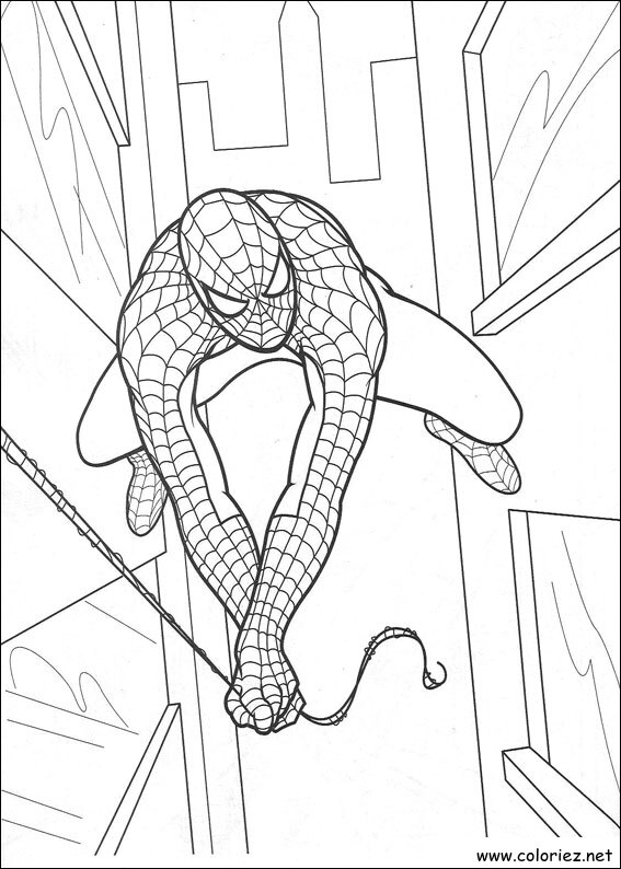 Coloriage de Spiderman à imprimer !