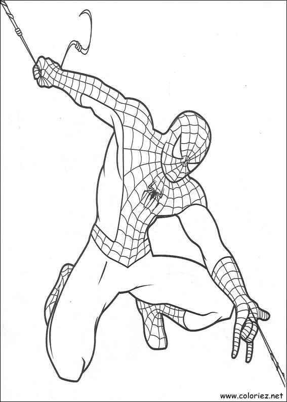 Coloriage de Spiderman à imprimer !