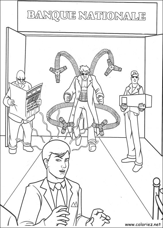 Coloriage de Spiderman à imprimer !