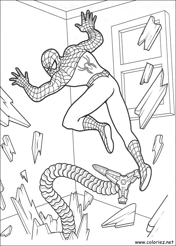 Coloriage de Spiderman à imprimer !