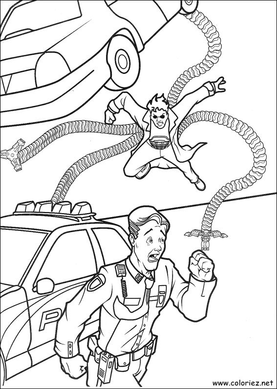 Coloriage de Spiderman à imprimer !