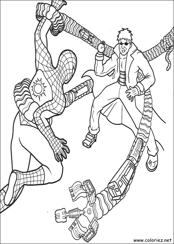 Coloriage de Spiderman à imprimer !