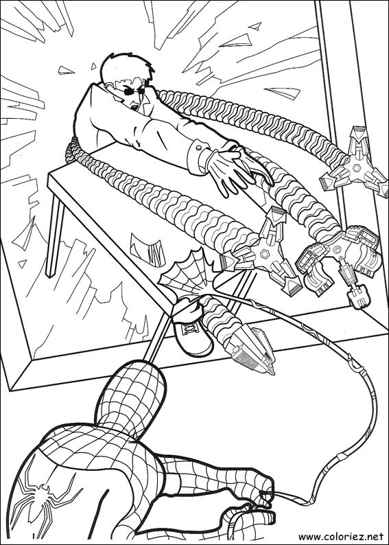 Coloriage de Spiderman à imprimer !