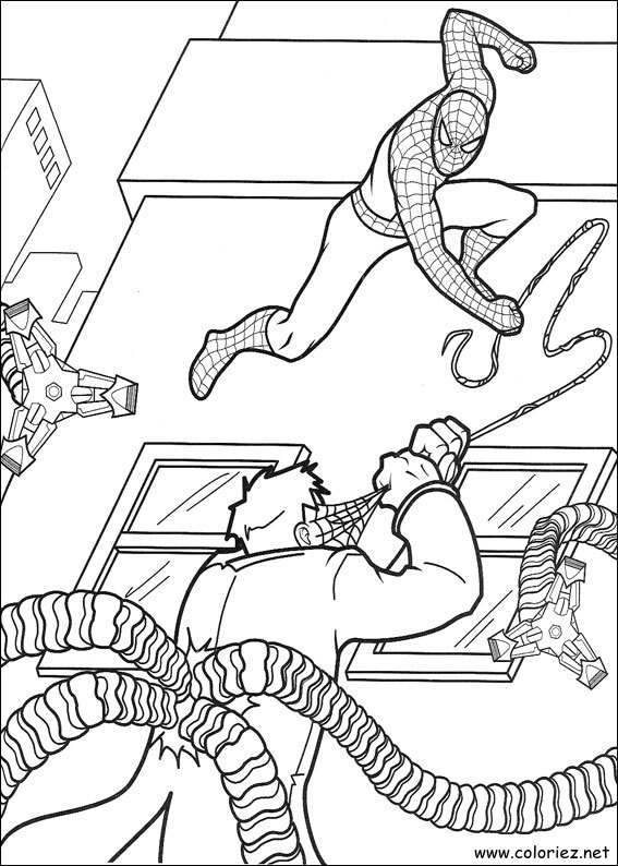 Coloriage de Spiderman à imprimer !