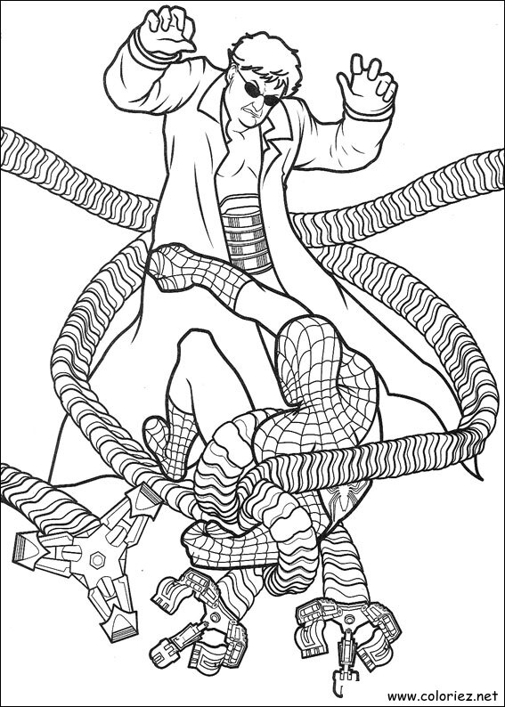 Coloriage de Spiderman à imprimer !