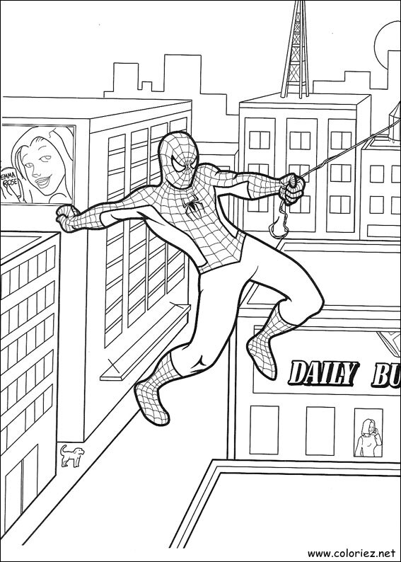 Coloriage de Spiderman à imprimer !