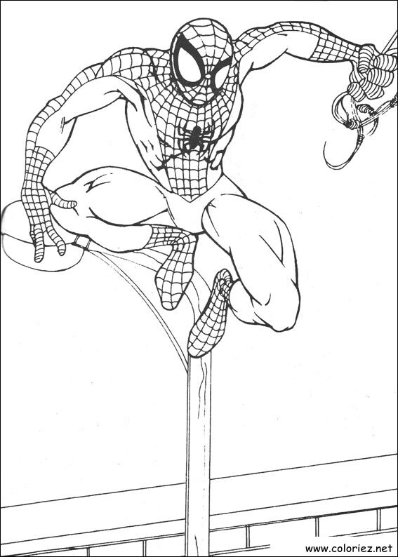 Coloriage de Spiderman à imprimer !