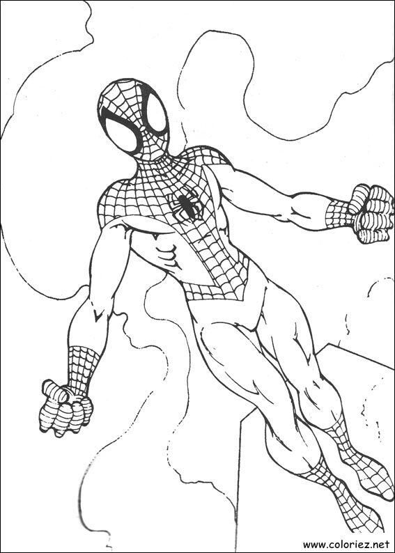 Coloriage de Spiderman à imprimer !