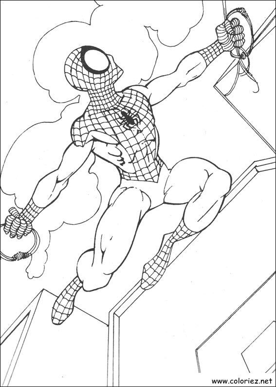 Coloriage de Spiderman à imprimer !