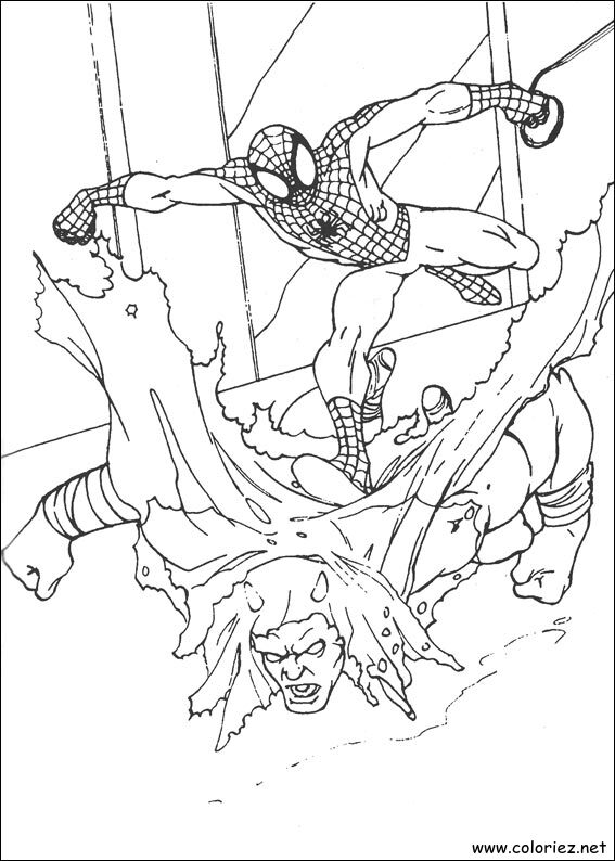 Coloriage de Spiderman à imprimer !
