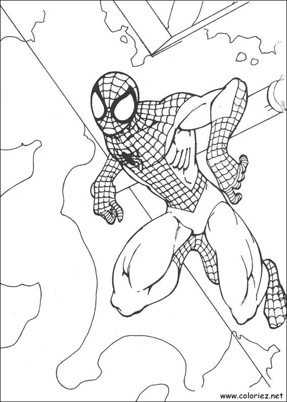 Coloriage de Spiderman à imprimer !