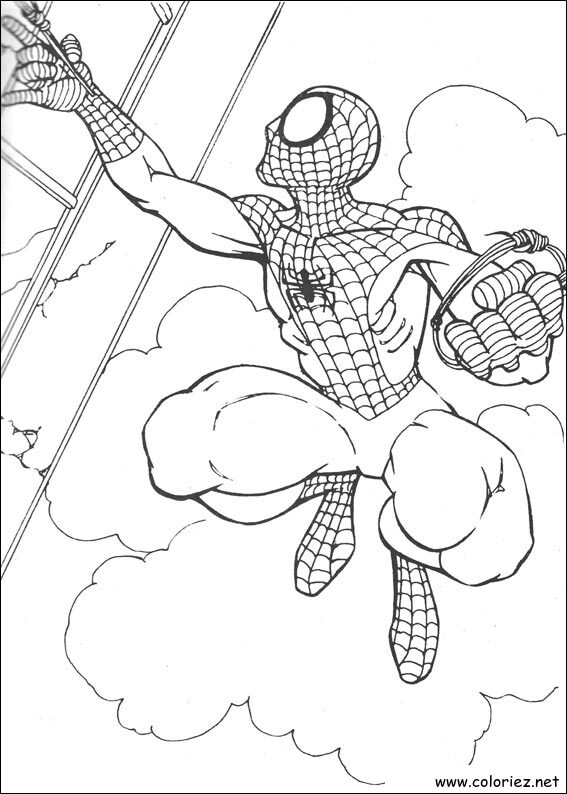 Coloriage de Spiderman à imprimer !