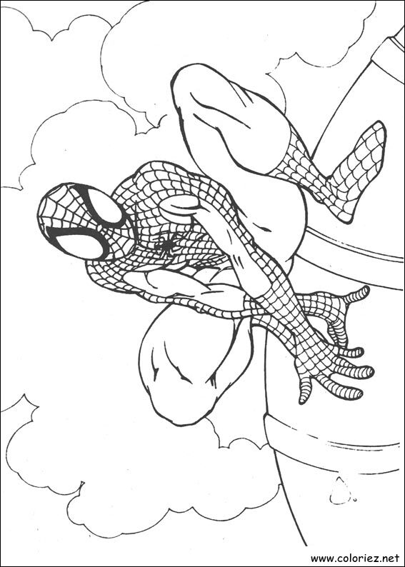 Coloriage de Spiderman à imprimer !