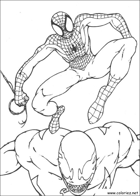 Coloriage de Spiderman à imprimer !