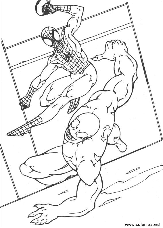 Coloriage de Spiderman à imprimer !