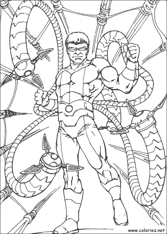 Coloriage de Spiderman à imprimer !