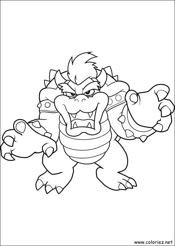 Coloriage de Bowser à imprimer