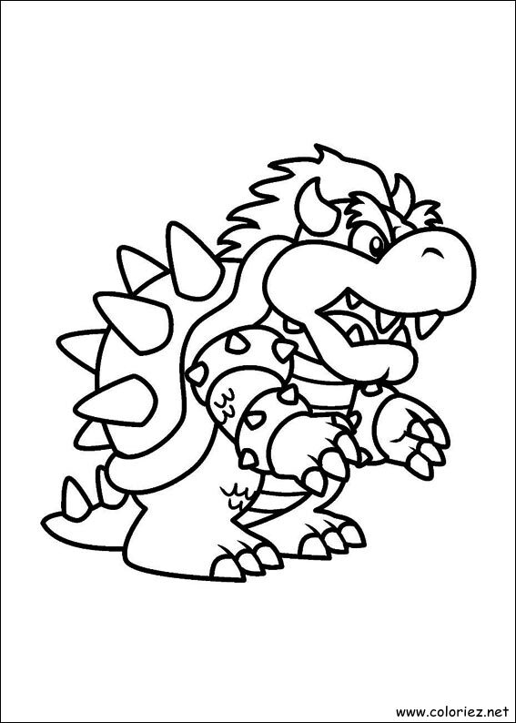 Coloriage de Bowser à imprimer