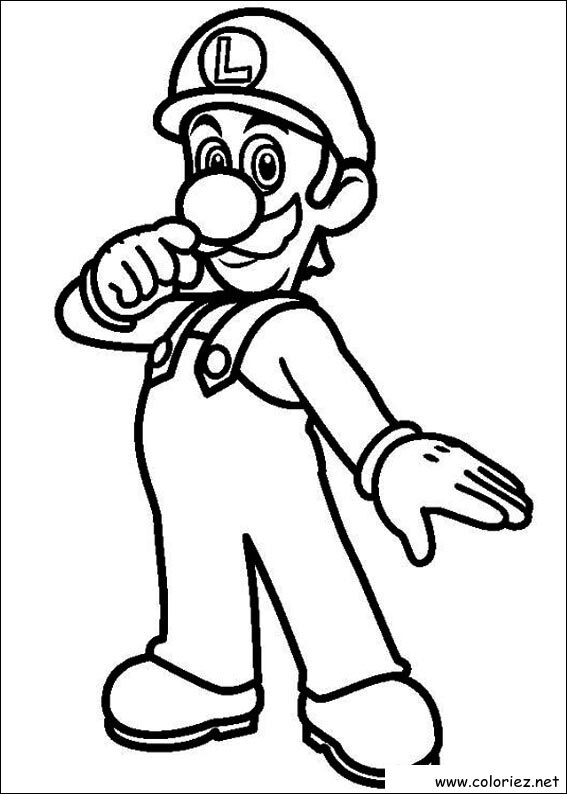 Coloriage de Luigi à imprimer