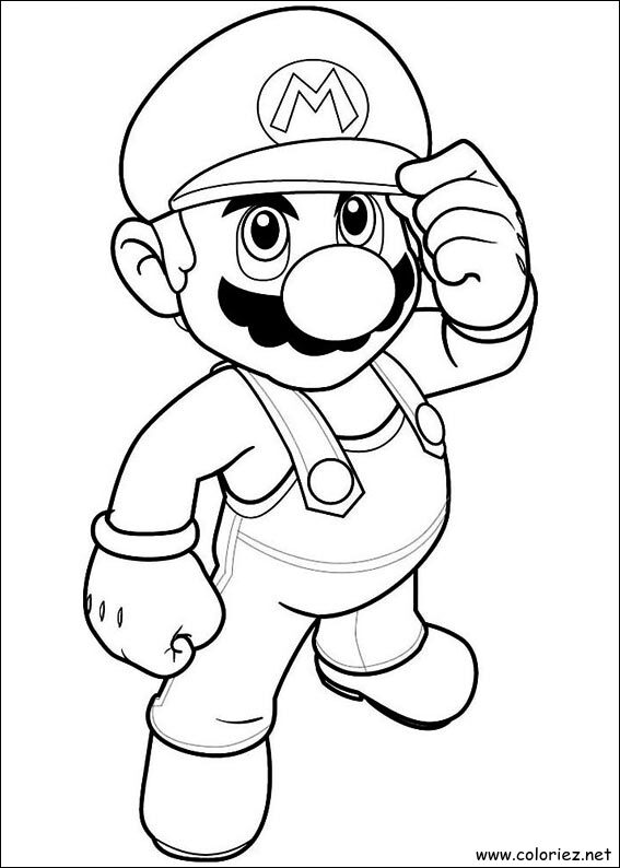 Coloriage de Mario Bros à imprimer