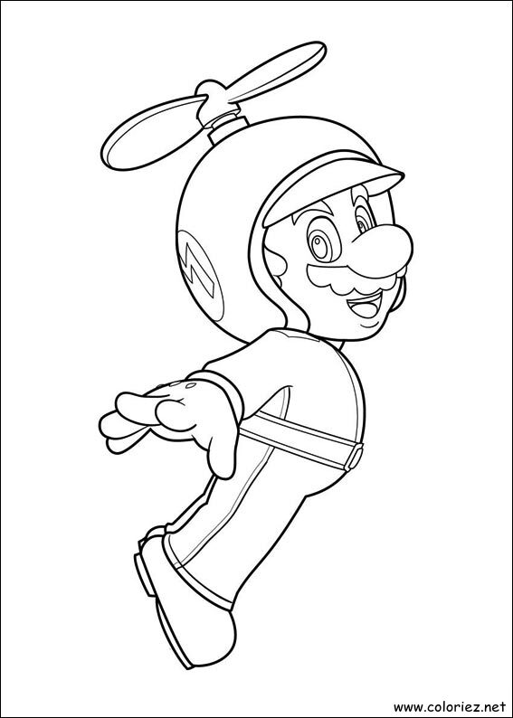 Coloriage de Super Mario Bros. à imprimer