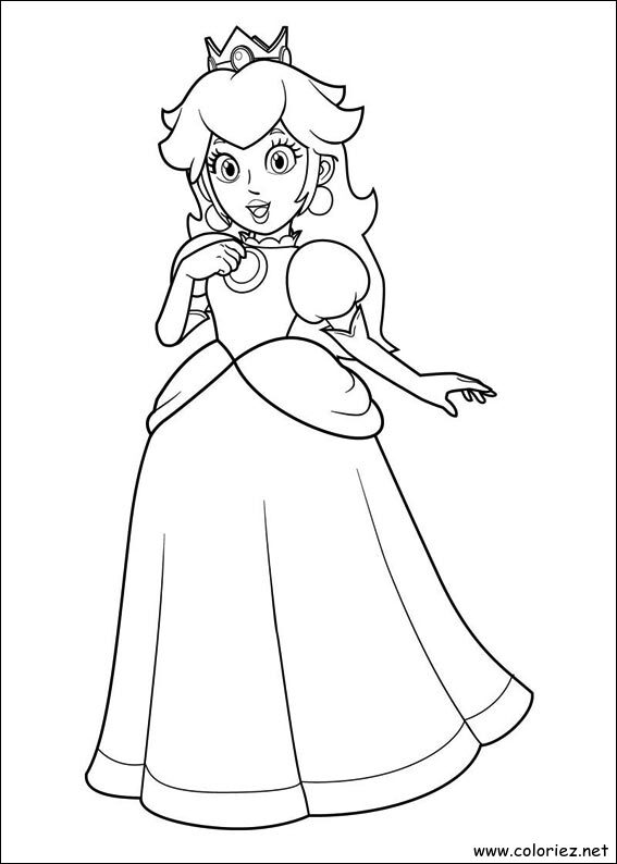 Coloriage de Peach à imprimer