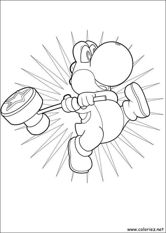 Coloriage de Yoshi à imprimer