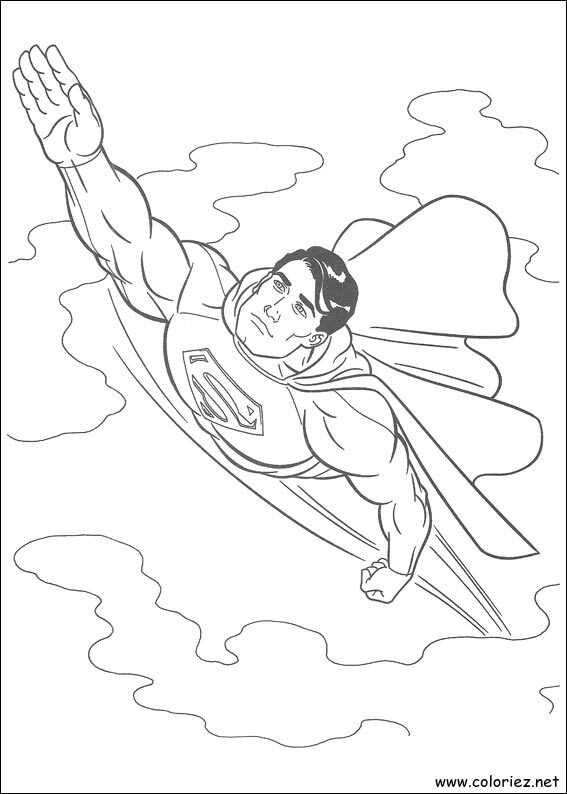 Coloriage de Superman à imprimer