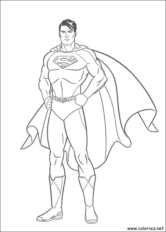 Coloriage de Superman à imprimer