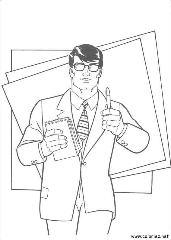 Coloriage de Superman à imprimer