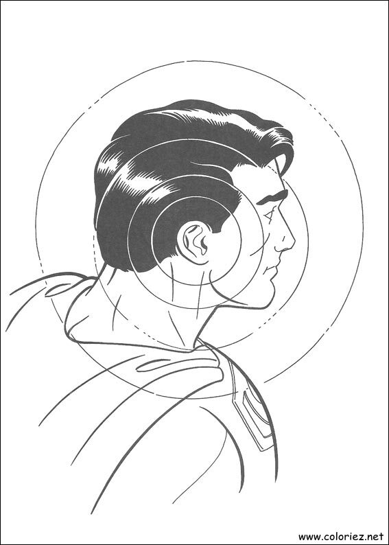 Coloriage de Superman à imprimer