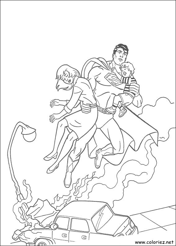 Coloriage de Superman à imprimer