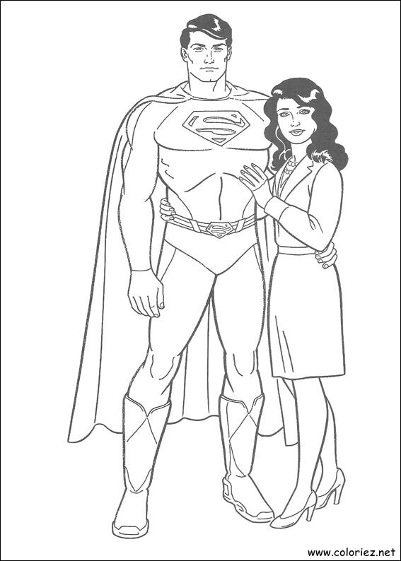 Coloriage de Superman à imprimer
