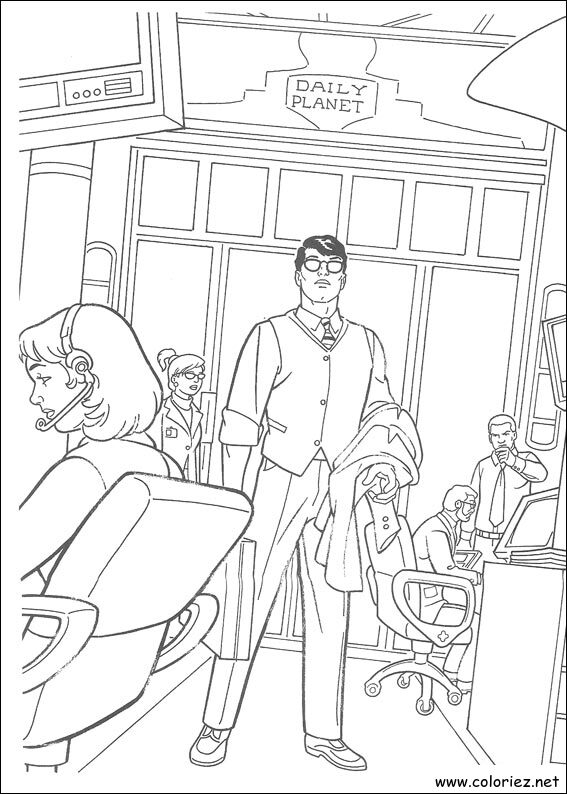 Coloriage de Superman à imprimer