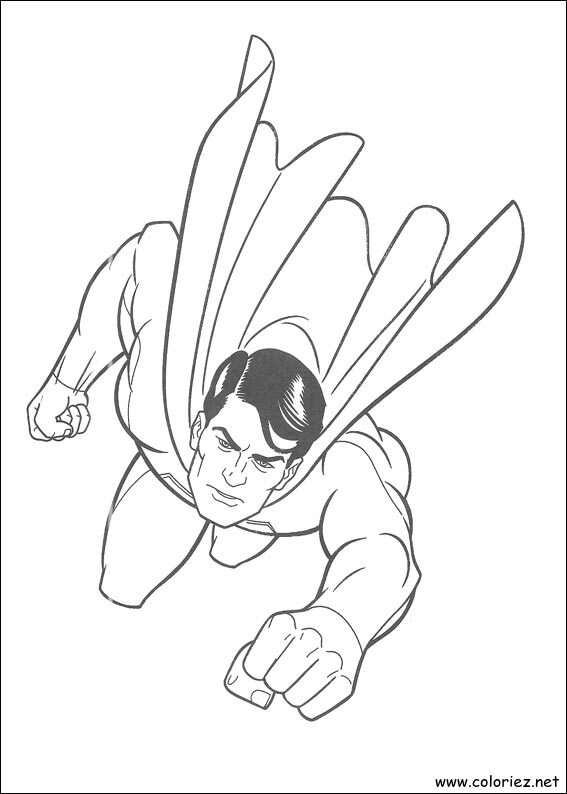 Coloriage de Superman à imprimer