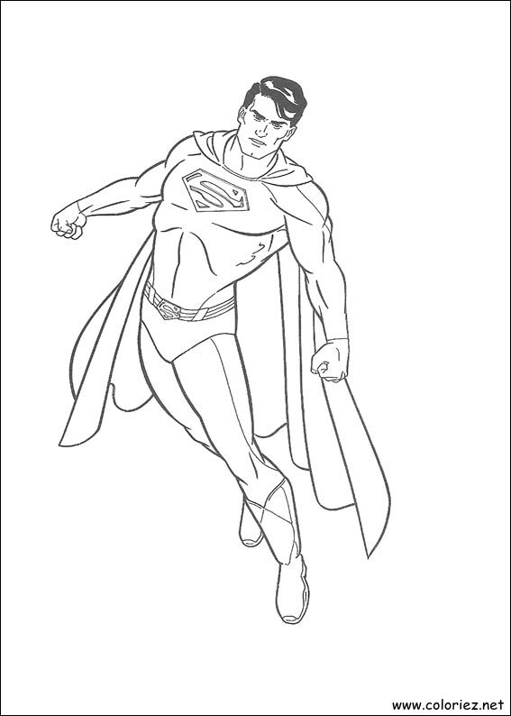 Coloriage de Superman à imprimer