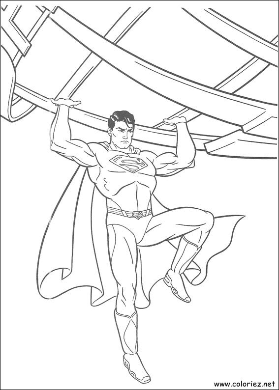 Coloriage de Superman à imprimer