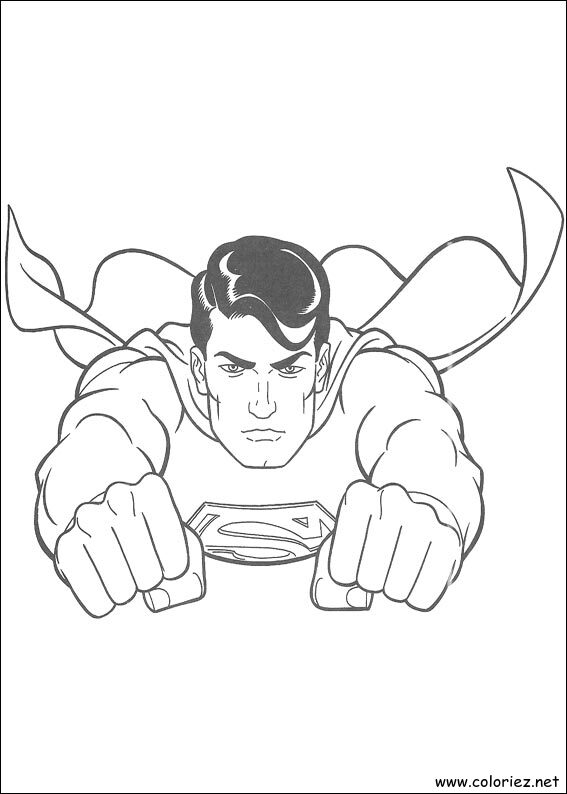 Coloriage de Superman à imprimer