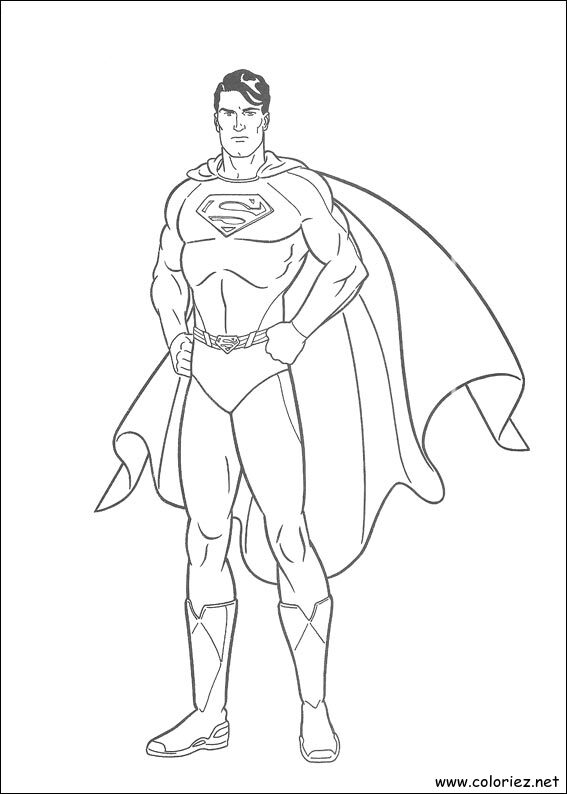 Coloriage de Superman à imprimer