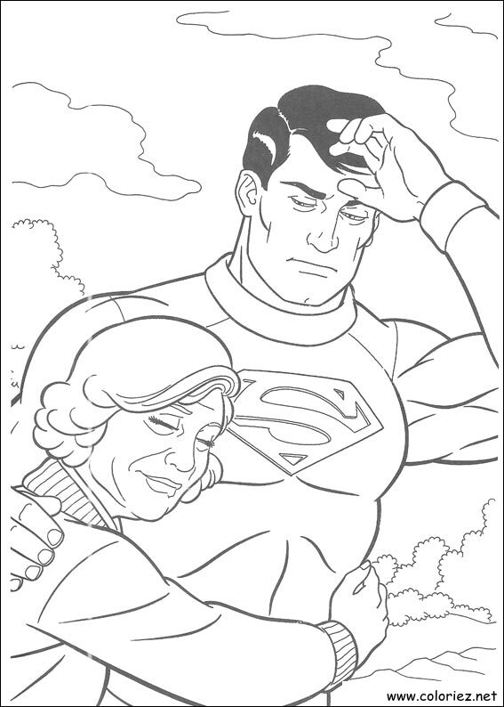 Coloriage de Superman à imprimer