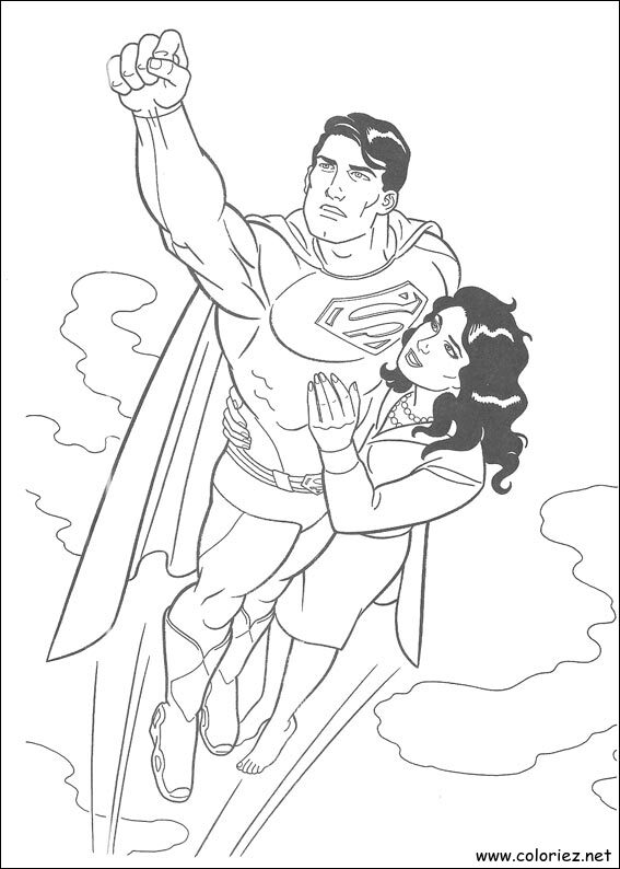 Coloriage de Superman à imprimer