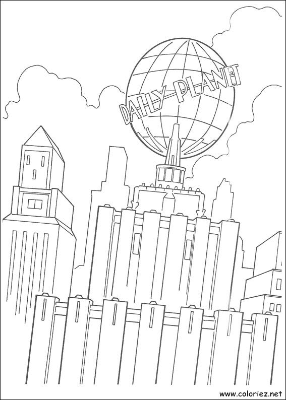 Coloriage de Superman à imprimer